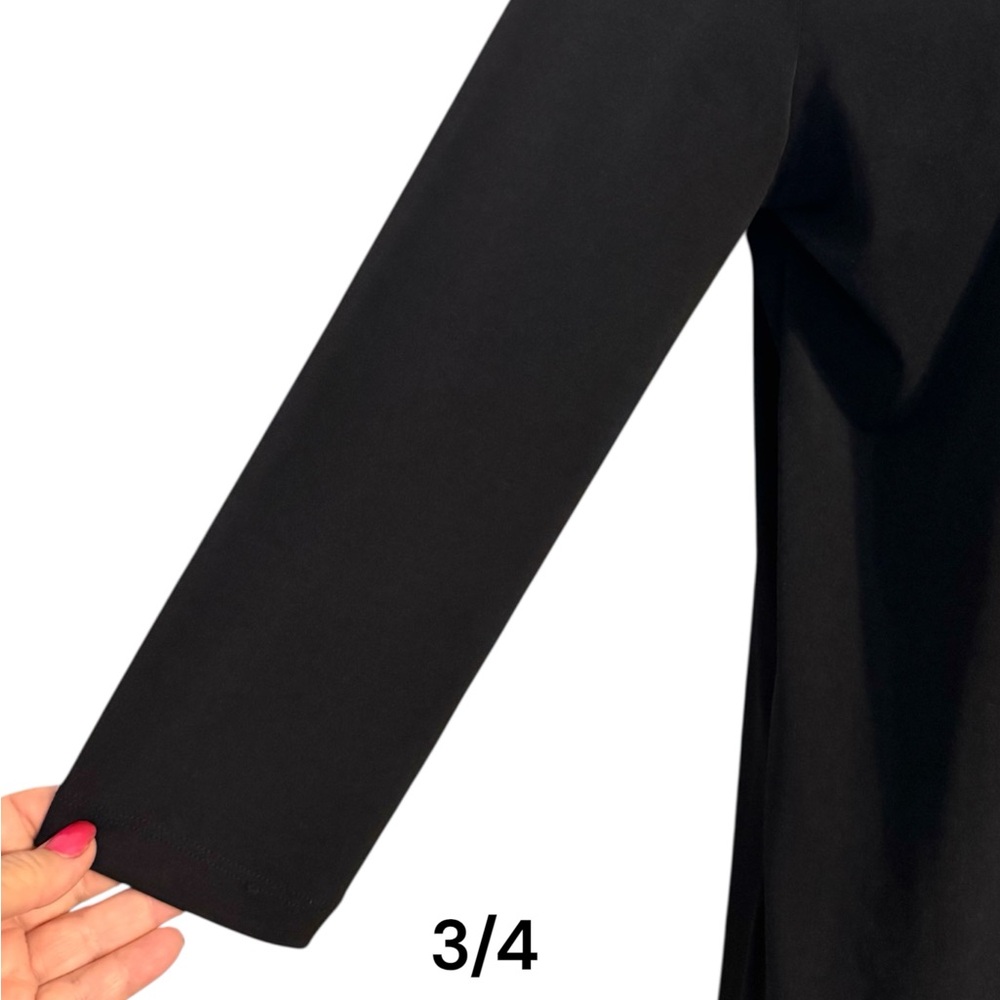 JM Collection Black/White Layered LOOK TOP XSMALL  #F - Picture 4 of 7